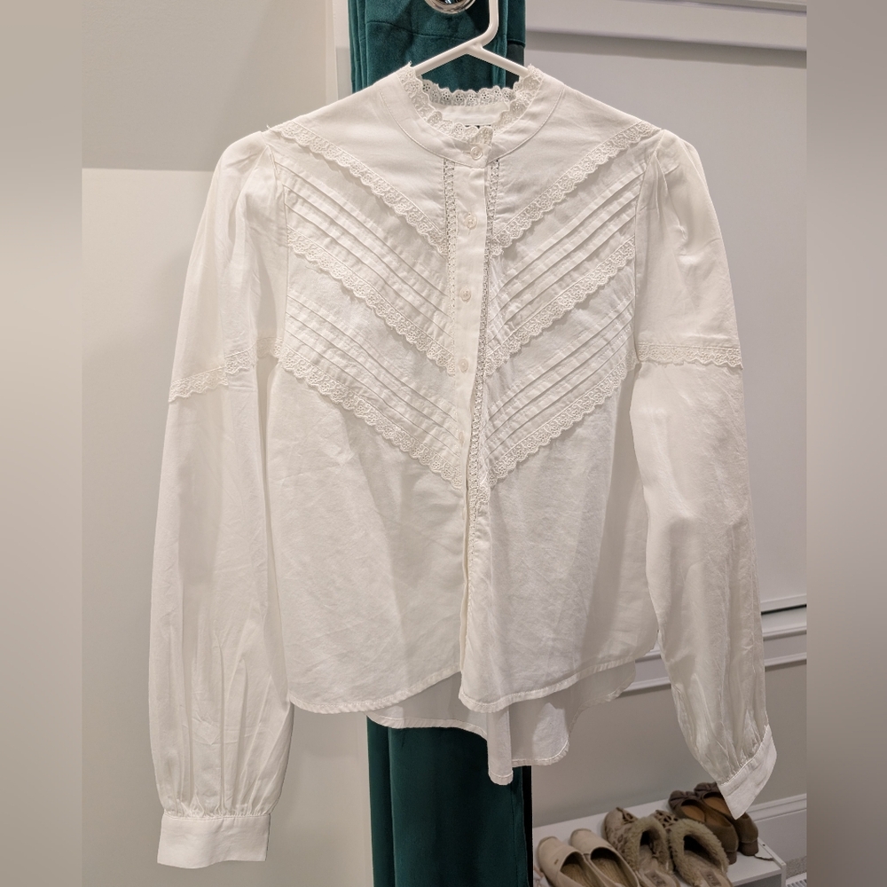 EUC ICONE Women's White XS Blouse